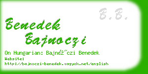 benedek bajnoczi business card